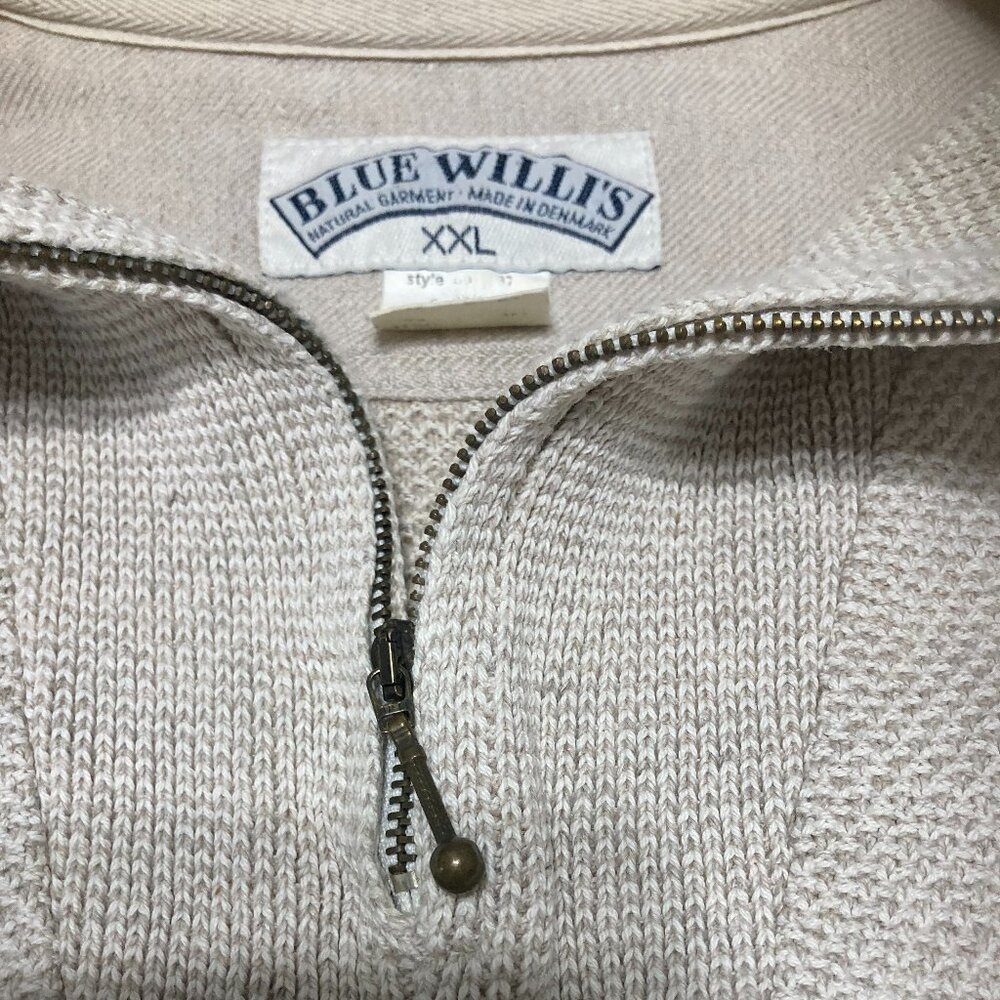 Blue Willi's SWEATER 100% Danish natural cotton color pullover unisex XXL